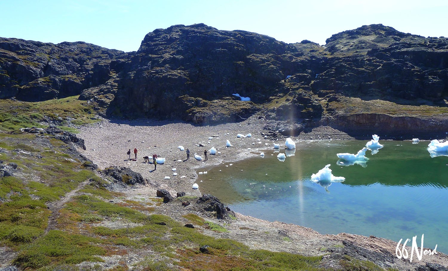 icebergs l'été au groenland et jour permanent