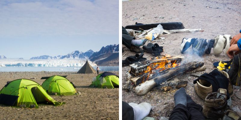 Camping en Arctique 